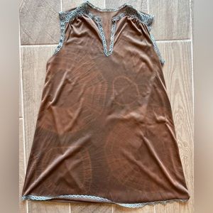 No brand, vintage nightgown, repurposed into a knee length dress!